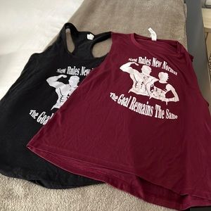 Two women’s workout shirt